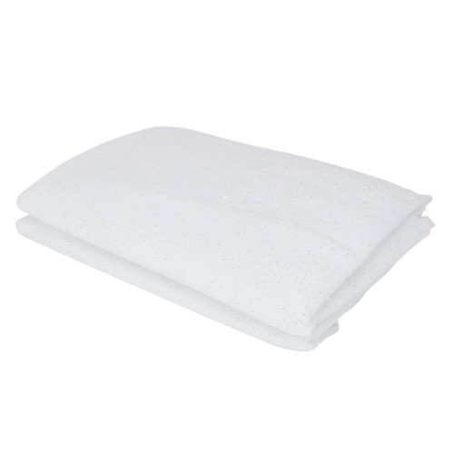 White Glittered Soft Plush Buffalo Artificial Christmas Snow Drape 36" x 60"