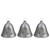 Lighted Musical Bells Christmas Decorations - 6.5" - Silver - Warm White - Set of 3