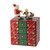 10.5" Red and Green Elegant Advent Storage Calendar Box